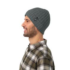 Rückansicht von Jack Wolfskin RIB KNIT BEANIE Stirnband slate green