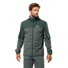 Rückansicht von Jack Wolfskin FELDBERG HOODY M Softshelljacke Herren slate green