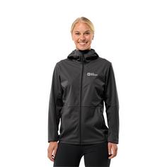 Rückansicht von Jack Wolfskin FELDBERG HOODY W Softshelljacke Damen black