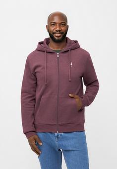 Rückansicht von NIKIN TreeHoodie Zip Hoodie Bordeaux Mel