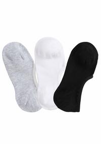 LASCANA Active F&uuml;&szlig;linge Socken Damen - schwarz - wei&szlig; - grau