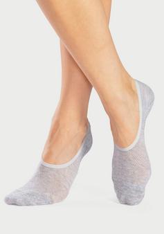 Rückansicht von LASCANA Active Füßlinge Sportsocken Damen schwarz, weiß, grau-meliert