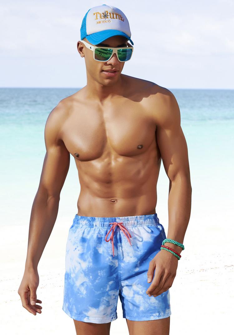 VENICE BEACH VENICE BEACH Badeshorts Badehose Herren - hellblau-wei&szlig; - 1 | SportScheck