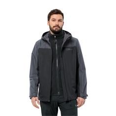 Rückansicht von Jack Wolfskin TAUBENBERG 3IN1 JKT M Doppeljacke Herren phantom