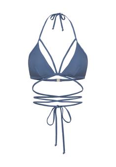 LSCN by Lascana Triangel-Bikini-Top Bikini Oberteil Damen rauchblau