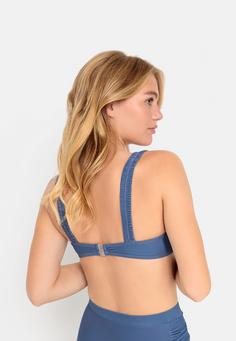 Rückansicht von LSCN by Lascana Bügel-Bikini-Top Bikini Oberteil Damen rauchblau