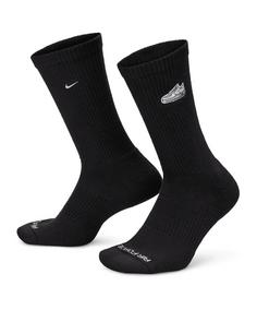 Nike Plus Crew Patch Socken Socken Weiß Freizeitsocken Herren schwarz