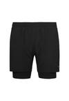 Snocks 2 in 1 Tainingshorts Herren Trainingshose Herren - Schwarz