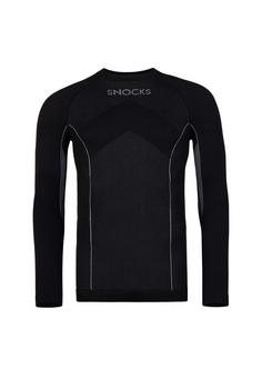 Snocks Thermoshirt mit Daumenloch Wäscheset Herren Schwarz