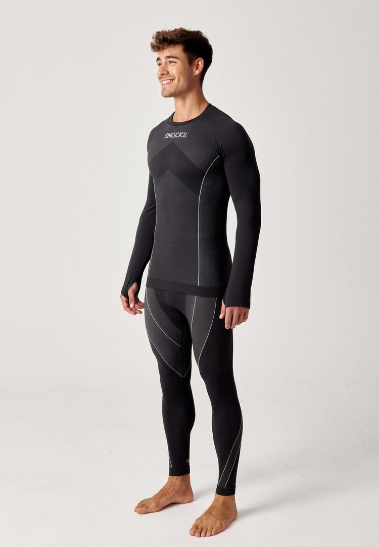 Snocks Snocks Thermoshirt mit Daumenloch W&auml;scheset Herren - Schwarz - 1 | SportScheck