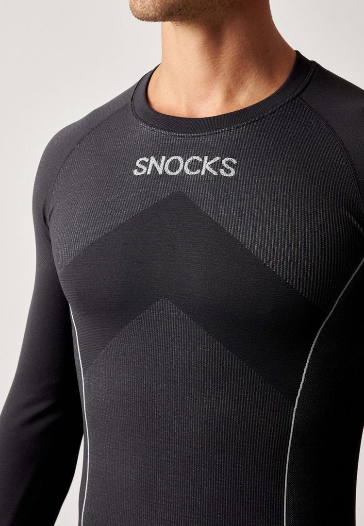 Snocks Snocks Thermoshirt mit Daumenloch W&auml;scheset Herren - Schwarz - 3 | SportScheck