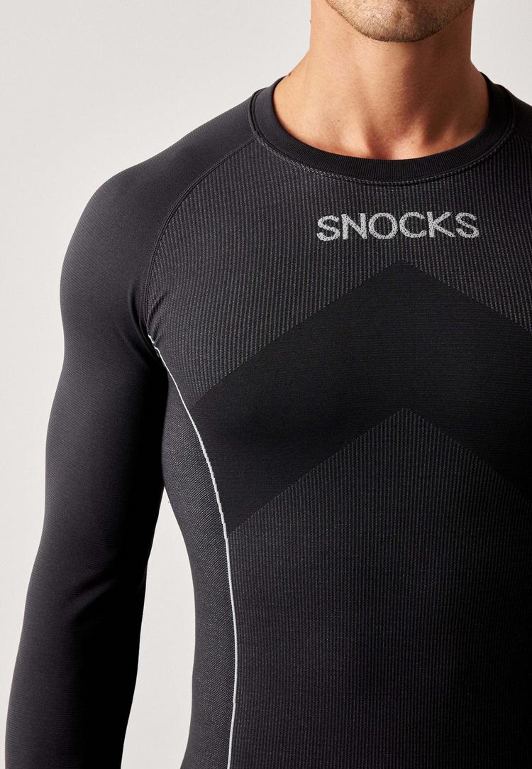 Snocks Snocks Thermoshirt mit Daumenloch W&auml;scheset Herren - Schwarz - 4 | SportScheck