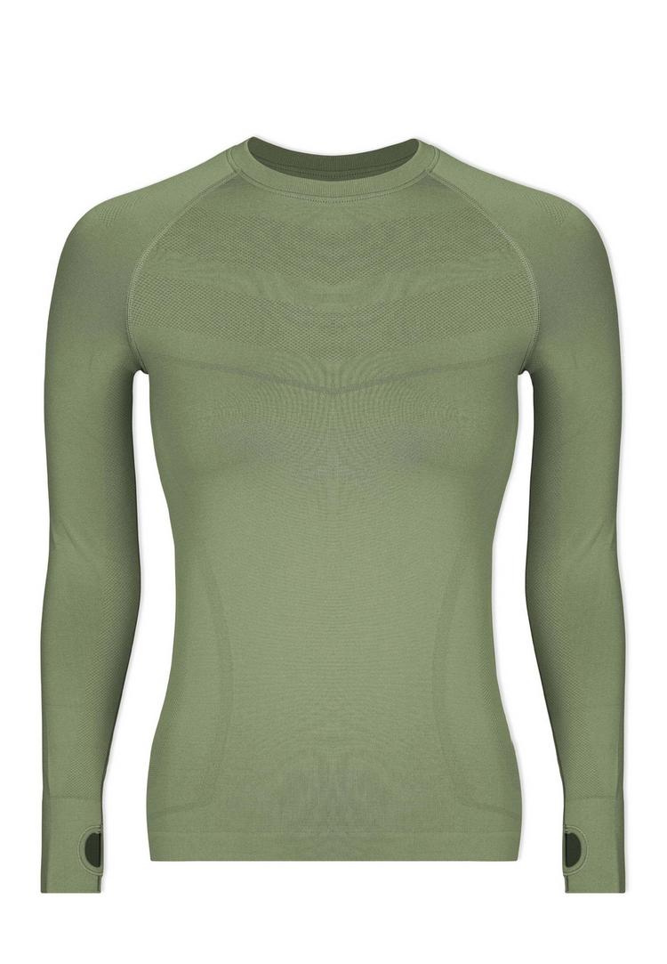 Snocks Snocks Sportshirt langarm Damen mit Daumenloch Funktionsshirt Damen - Pastellgr&uuml;n - 0 | SportScheck