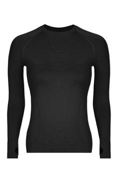 Snocks Sportshirt langarm Damen mit Daumenloch Funktionsshirt Damen Schwarz