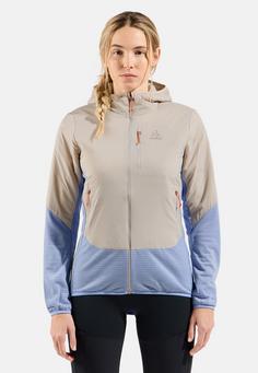 Rückansicht von Odlo Funktionsjacke Damen silver cloud Blue heron(10860)