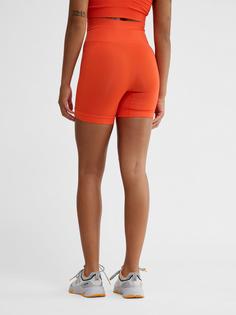 Rückansicht von hummel hmlTIF SEAMLESS SHORTS Funktionsshorts Damen TANGERINE TANGO