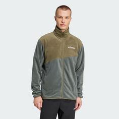 Rückansicht von adidas TERREX Multi Fleecejacke Fleecejacke Herren Legend Ivy / Olive Strata