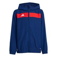 adidas Tiro 25 Essentials Woven Kids Hoodie Sweatjacke Kinder - Team Navy / Red
