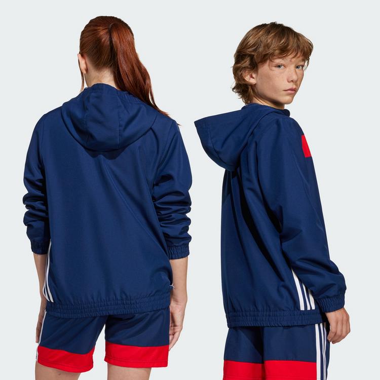 adidas adidas Tiro 25 Essentials Woven Kids Hoodie Sweatjacke Kinder - Team Navy / Red - 2 | SportScheck