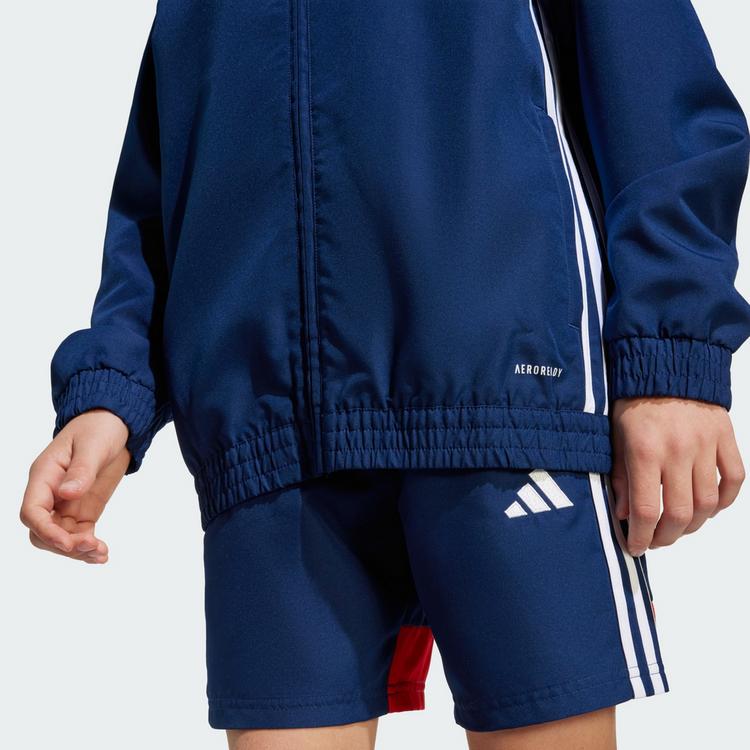 adidas adidas Tiro 25 Essentials Woven Kids Hoodie Sweatjacke Kinder - Team Navy / Red - 1 | SportScheck