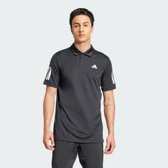 Rückansicht von adidas Club Tennis 3-Streifen Poloshirt Funktionsshirt Herren Black