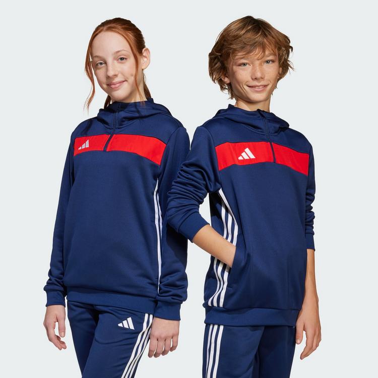 adidas adidas Tiro 25 Essentials Kids Sweat Hoodie Hoodie Kinder - Team Navy / Red - 0 | SportScheck