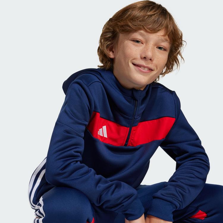 adidas adidas Tiro 25 Essentials Kids Sweat Hoodie Hoodie Kinder - Team Navy / Red - 0 | SportScheck