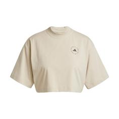 adidas adidas by Stella McCartney Crop T-Shirt Croptop Damen Desert Sand-Smc