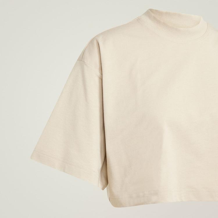 adidas adidas adidas by Stella McCartney Crop T-Shirt Croptop Damen - Desert Sand-Smc - 1 | SportScheck