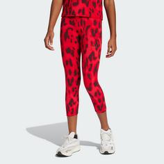 Rückansicht von adidas Future Icons Kids 7/8-Leggings Leggings Kinder Pure Ruby / Better Scarlet / Aurora Ruby / Black