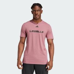 Rückansicht von adidas Les Mills Graphic T-Shirt T-Shirt Herren PINK