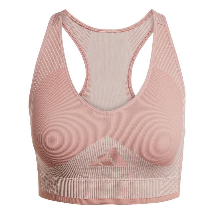 adidas adidas AEROKNIT Training Light Support Sport-BH BH Damen - Warm Clay / Wonder Taupe - 0 | SportScheck