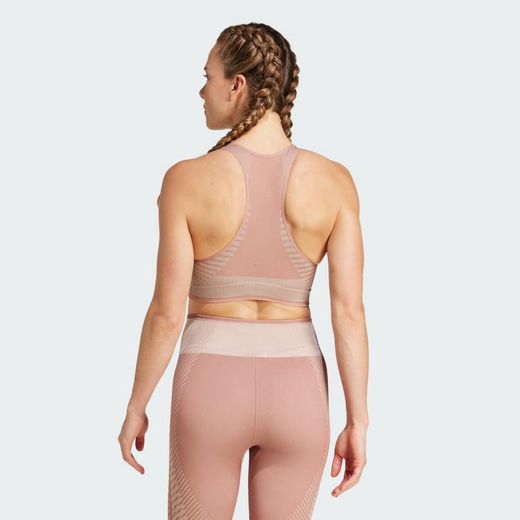 adidas adidas AEROKNIT Training Light Support Sport-BH BH Damen - Warm Clay / Wonder Taupe - 1 | SportScheck