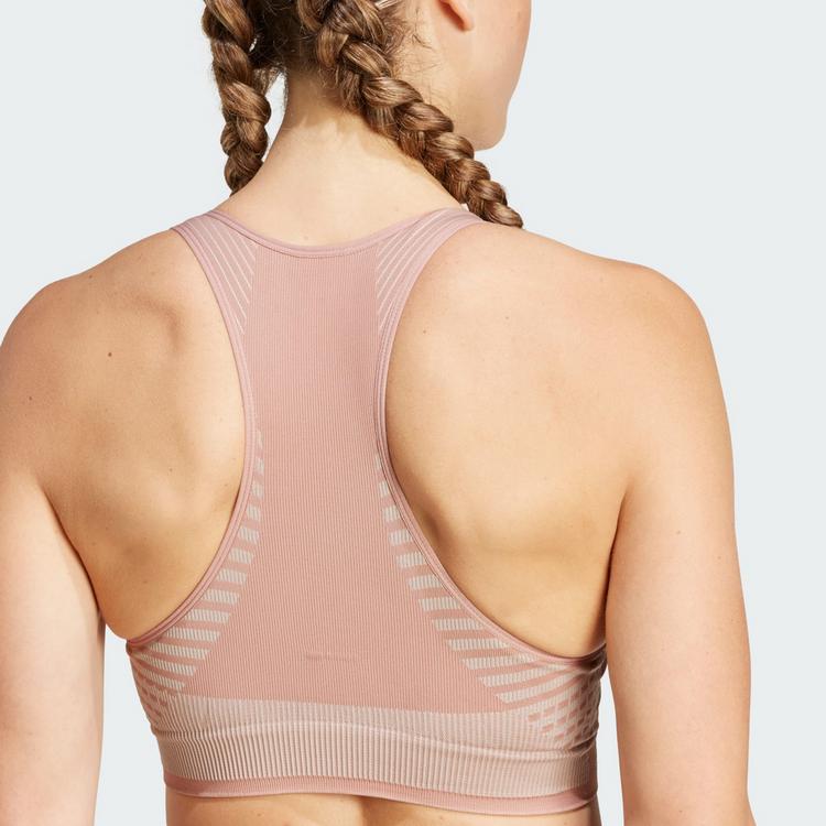 adidas adidas AEROKNIT Training Light Support Sport-BH BH Damen - Warm Clay / Wonder Taupe - 2 | SportScheck