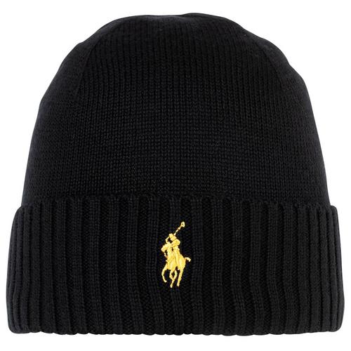 Rückansicht von Polo Ralph Lauren Mütze Beanie Herren Schwarz