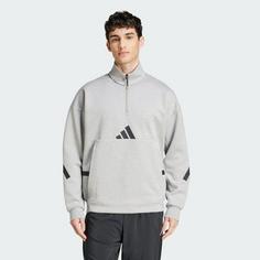 Rückansicht von adidas adidas Z.N.E. Quarter-Zip Sweatshirt Sweatshirt Herren Medium Grey Heather