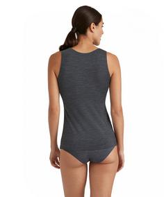 Rückansicht von Falke Daily ClimaWool Unterhemd Damen dark grey -heather (3278)