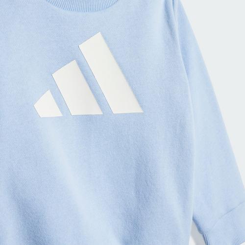 Rückansicht von adidas Essentials Kids Jogginghose Trainingsanzug Kinder Glow Blue / White