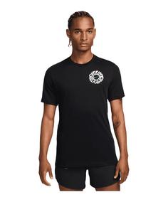 Nike Marathon Energy T-Shirt Laufshirt Herren schwarz