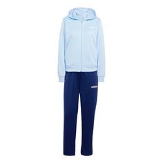 adidas Essentials Linear Trainingsanzug Sweatjacke Damen Glow Blue