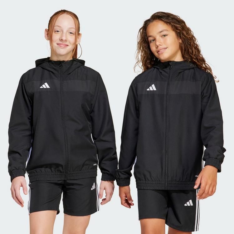 adidas adidas Tiro 25 Essentials Woven Kids Hoodie Sweatjacke Kinder - Black / White - 0 | SportScheck