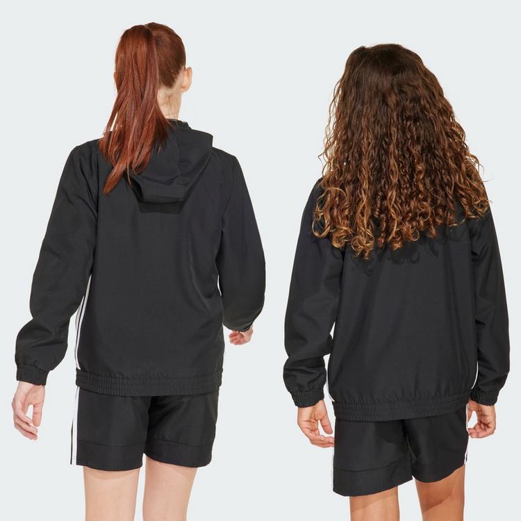 adidas adidas Tiro 25 Essentials Woven Kids Hoodie Sweatjacke Kinder - Black / White - 2 | SportScheck