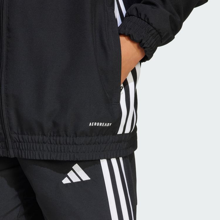 adidas adidas Tiro 25 Essentials Woven Kids Hoodie Sweatjacke Kinder - Black / White - 1 | SportScheck
