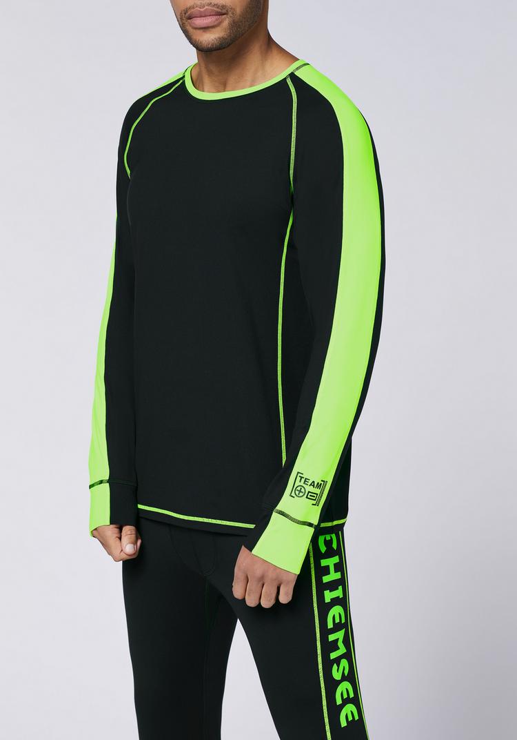 Chiemsee Chiemsee Skiunterw&auml;sche Funktionsunterhose Herren - 9065 Black/Medium Green - 1 | SportScheck