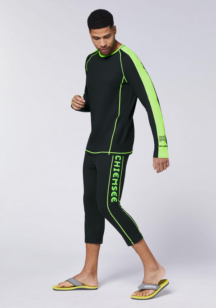 Chiemsee Chiemsee Skiunterw&auml;sche Funktionsunterhose Herren - 9065 Black/Medium Green - 3 | SportScheck