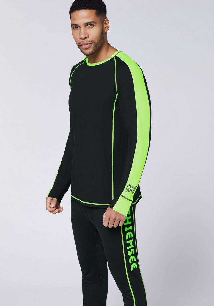 Chiemsee Chiemsee Skiunterw&auml;sche Funktionsunterhose Herren - 9065 Black/Medium Green - 4 | SportScheck