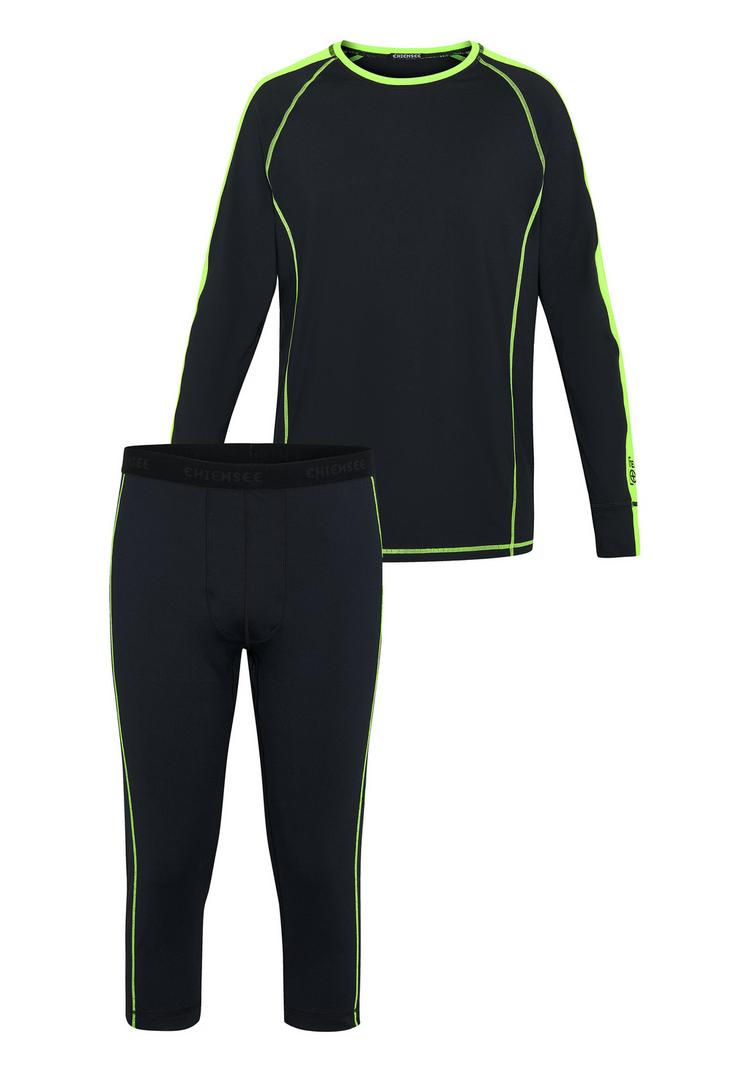 Chiemsee Chiemsee Skiunterw&auml;sche Funktionsunterhose Herren - 9065 Black/Medium Green - 0 | SportScheck