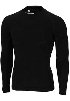 Black Snake Herren Thermounterhemd Merino Wolle Funktionsshirt Herren Schwarz Melange