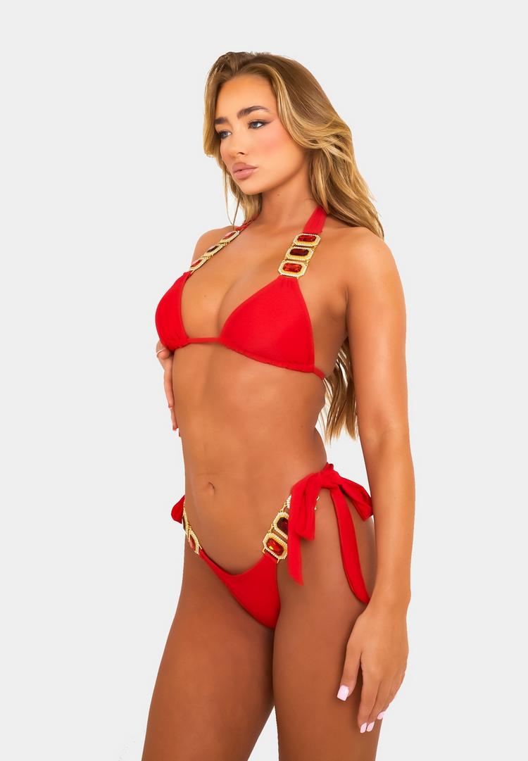 Moda Minx Moda Minx Boujee Bikini Hose Damen - Red - 2 | SportScheck
