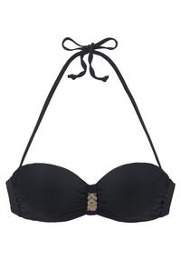 Lascana Bandeau-Bikini-Top Bikini Oberteil Damen - schwarz
